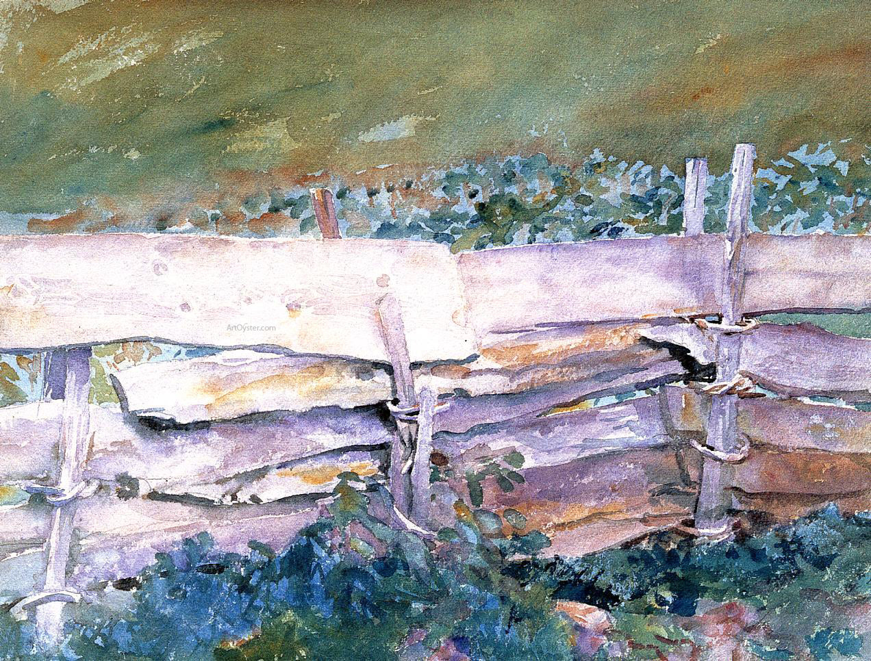  John Singer Sargent The Fence - Canvas Print