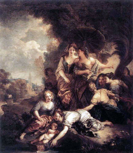  Charles De la Fosse The Finding of Moses - Canvas Print