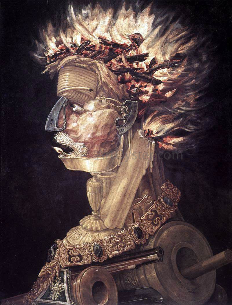  Giuseppe Arcimboldo The Fire - Canvas Print