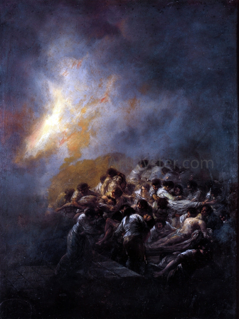  Francisco Jose de Goya Y Lucientes The Fire at Night - Canvas Print