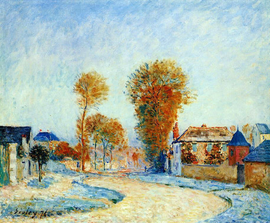  Alfred Sisley The First Hoarfrost - Canvas Print