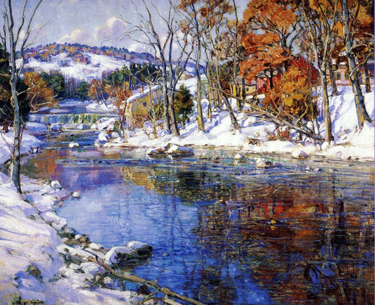  George Gardner Symons The First Snowfall - Canvas Print