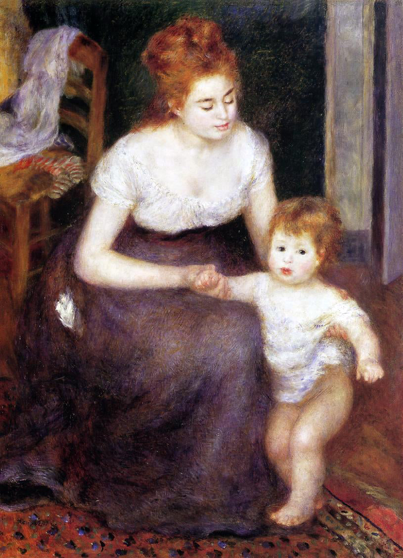  Pierre Auguste Renoir The First Step - Canvas Print