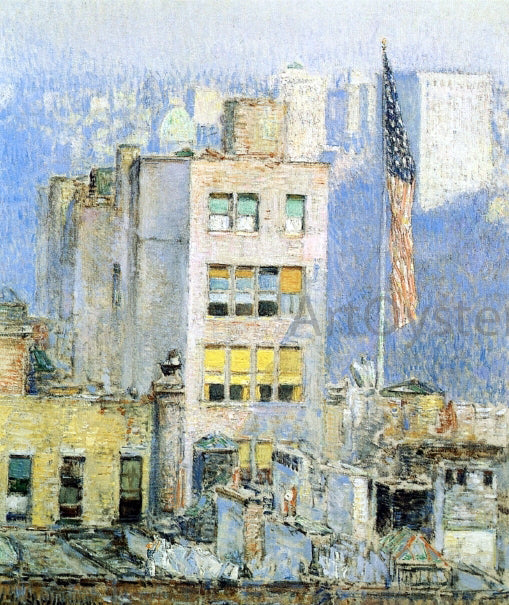  Frederick Childe Hassam The Flag, Fifth Avenue - Canvas Print