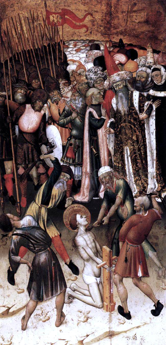  Bernat Martorell The Flagellation of St George - Canvas Print