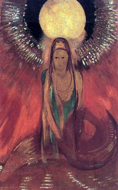  Odilon Redon The Flame (also known as Goddess of Fire) - Canvas Print