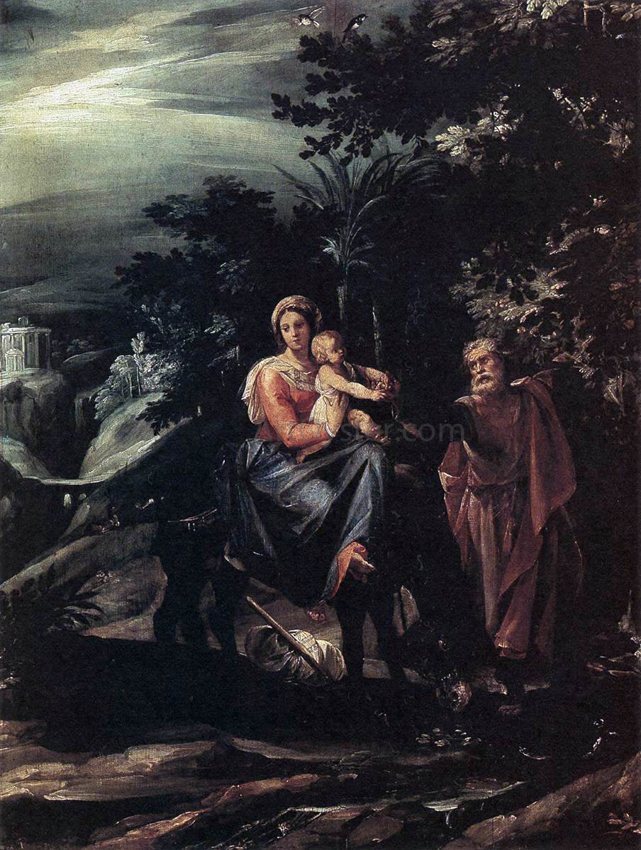  Giuseppe Cesari The Flight into Egypt - Canvas Print