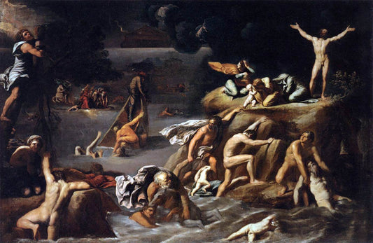  Antonio Carracci The Flood - Canvas Print