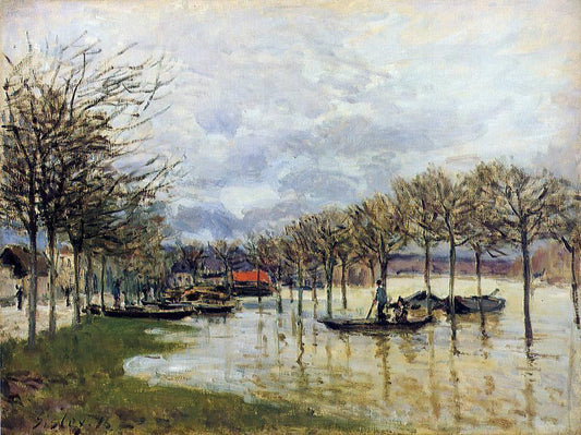  Federico Del Campo The Flood on the Road to Saint-Germain - Canvas Print
