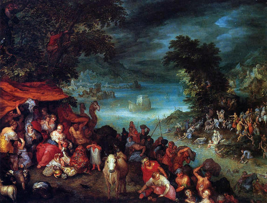  The Elder Jan Bruegel The Flood with Noah's Ark - Canvas Print