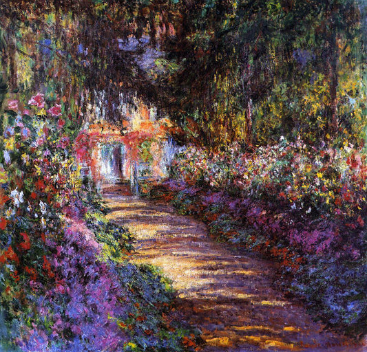  Claude Oscar Monet A Flowered Garden - Canvas Print