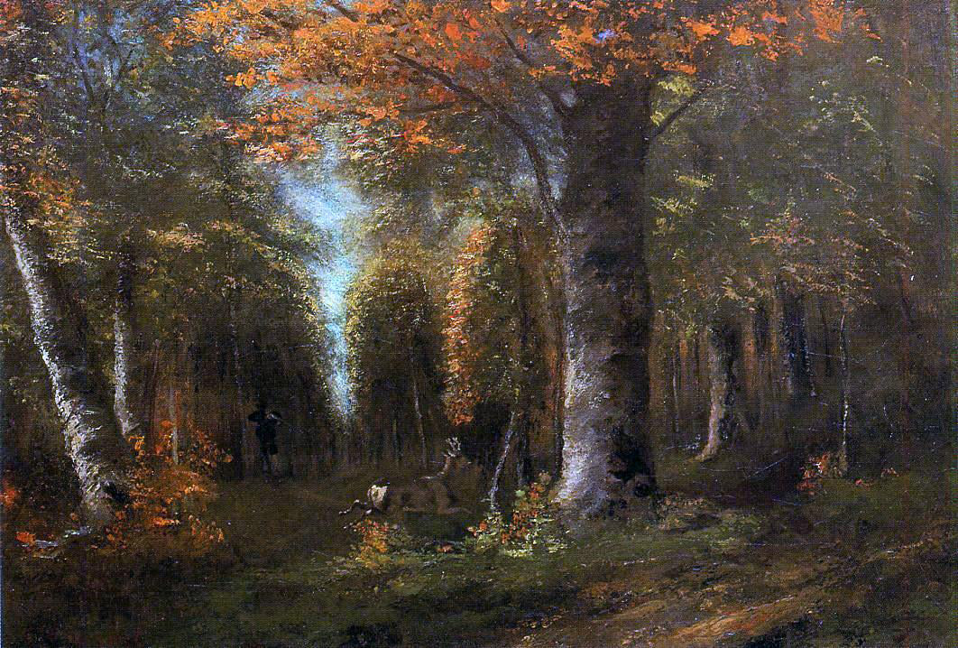  Gustave Courbet The Forest in Autumn - Canvas Print