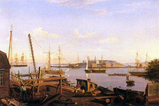 Fitz Hugh Lane The Fort and Ten Pound Island, Gloucester - Canvas Print