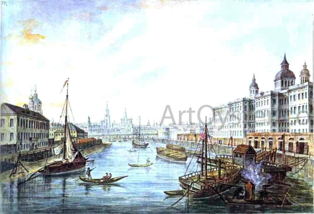  Fedor Yakovlevich Alekseev The Foundling Hospital in Moscow - Canvas Print