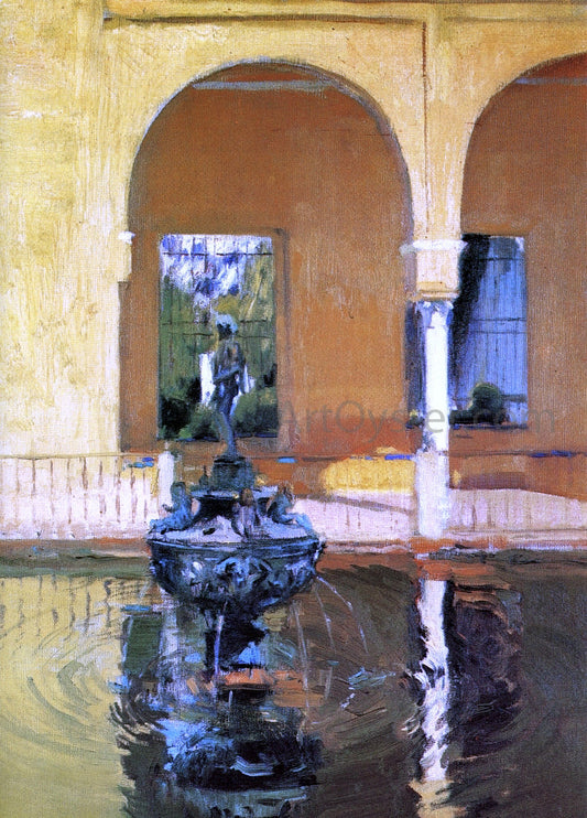  Joaquin Sorolla Y Bastida The Fountain in the Alcazar of Seville - Canvas Print