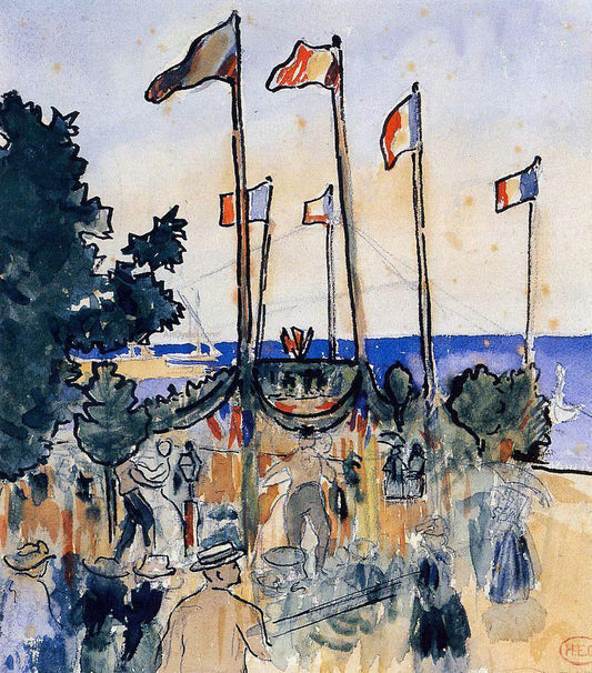  Henri Edmond Cross The Fourth of July by the Sea - Canvas Print