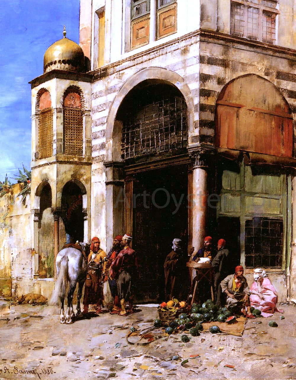  Alberto Pasini The Fruitmarket - Canvas Print