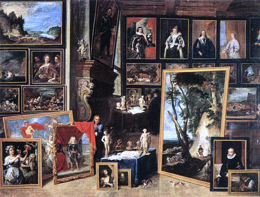  The Younger David Teniers The Gallery of Archduke Leopold in Brussels - Canvas Print
