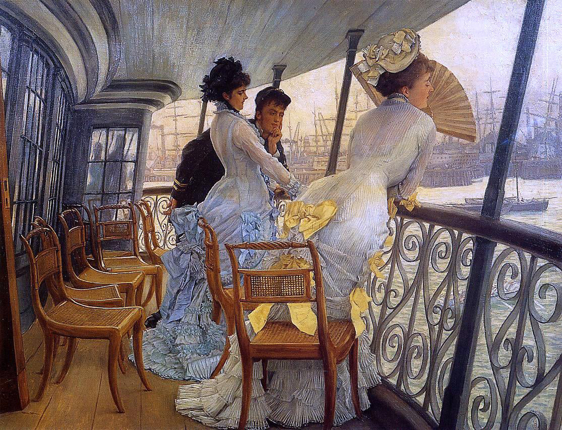  James Tissot The Gallery of the H.M.S. Calcutta - Canvas Print