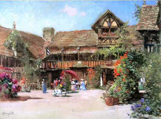 Francis Hopkinson Smith The Garden Courtyard of the Inn of William the Conquerer - Canvas Print