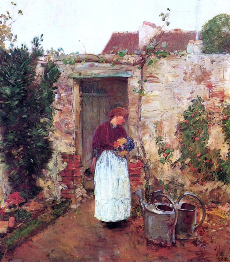  Frederick Childe Hassam The Garden Door - Canvas Print