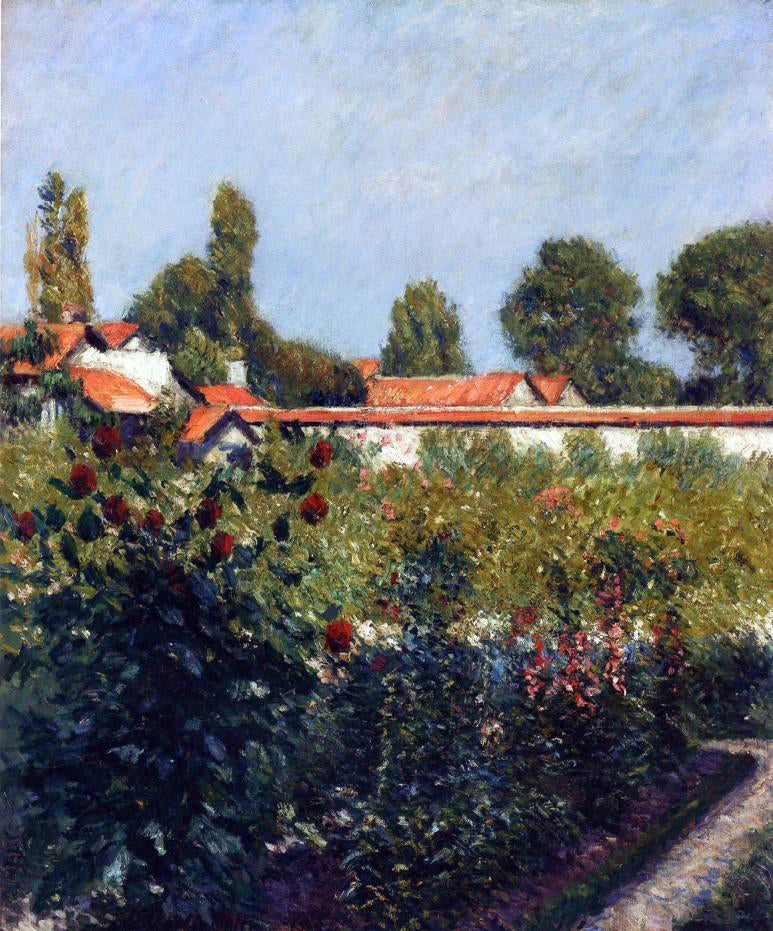 Gustave Caillebotte The Garden of Petit Gennevillers, the Pink Roofs - Canvas Print