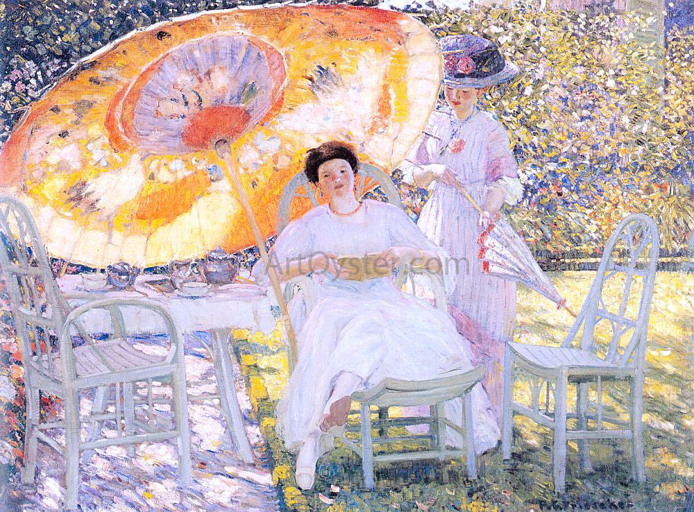  Frederick Carl Frieseke The Garden Parasol - Canvas Print