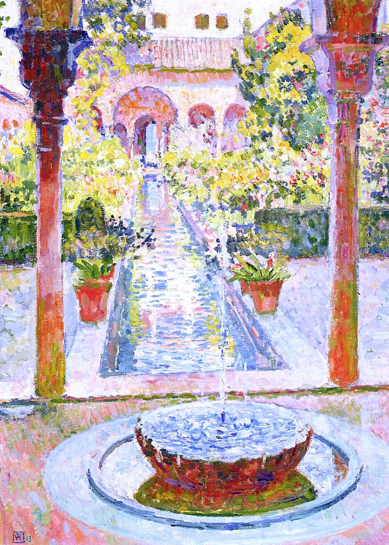  Theo Van Rysselberghe The Gardens of Generalife in Grenada - Canvas Print