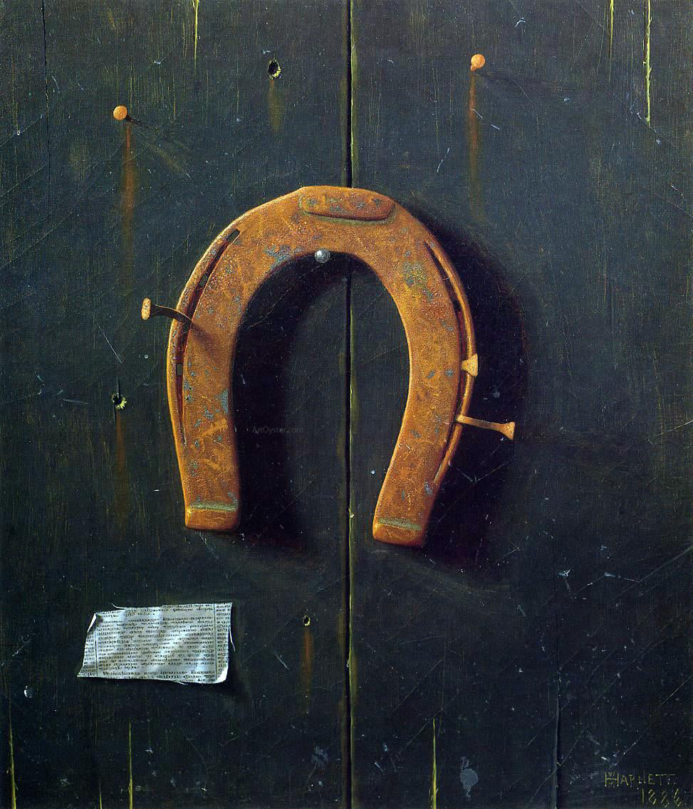  William Michael Harnett The Golden Horseshoe - Canvas Print