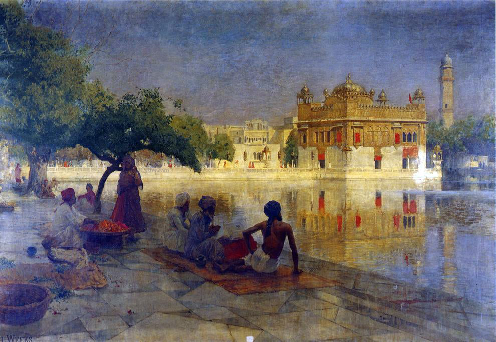  Edwin Lord Weeks The Golden Temple, Amritsar - Canvas Print