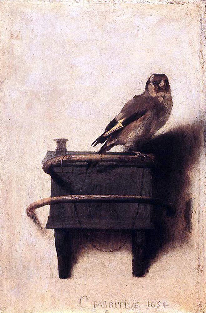  Carel Fabritius The Goldfinch - Canvas Print