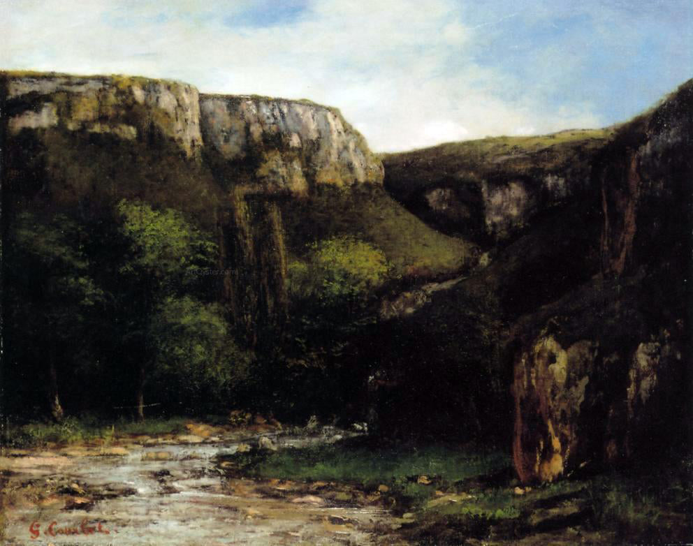  Gustave Courbet The Gorge - Canvas Print