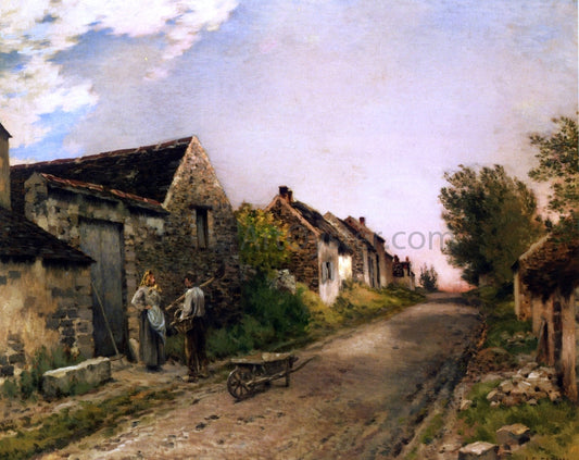  Jean-Charles Cazin The Gossips - Canvas Print