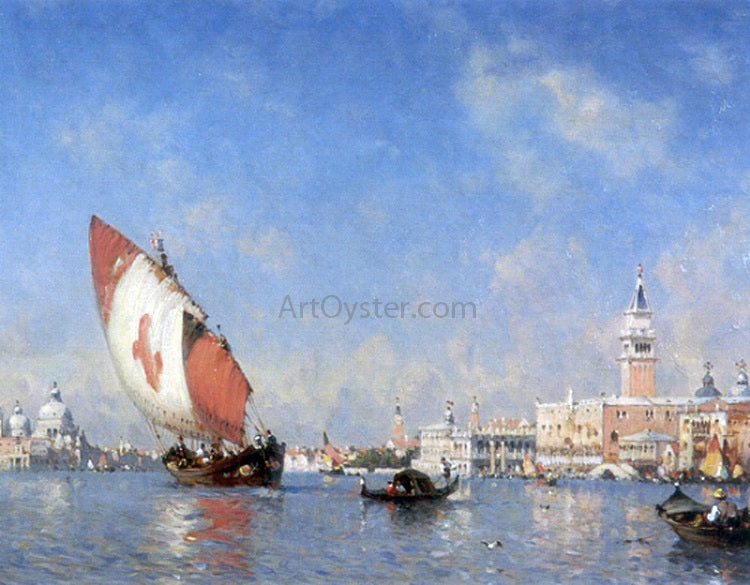  Amedee Rosier The Grand Canal, Venice - Canvas Print