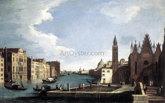  Bernardo Canal The Grand Canal with the Church of La Carita - Canvas Print