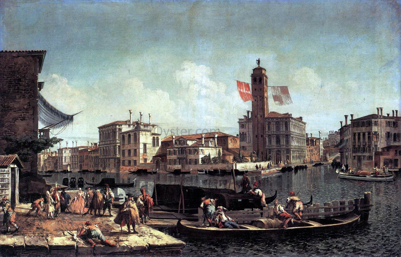 Michele Marieschi The Grand Canal with the Palazzo Labia and Entry to the Cannareggio - Canvas Print