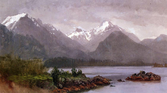  Albert Bierstadt The Grand Tetons, Wyoming - Canvas Print