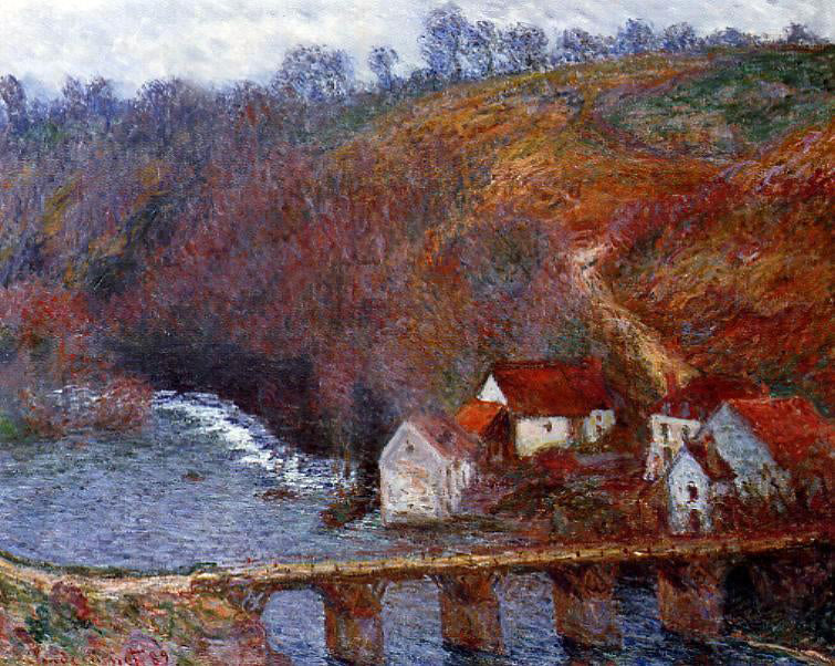  Claude Oscar Monet The Grande Creuse by the Bridge at Vervy - Canvas Print