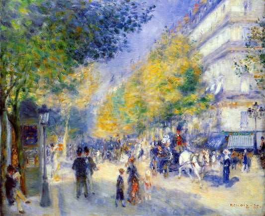  Pierre Auguste Renoir The Great Boulevards - Canvas Print