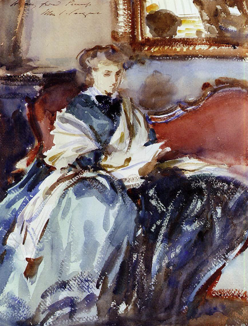 John Singer Sargent The Green Dress Canvas Print – Art MegaMart