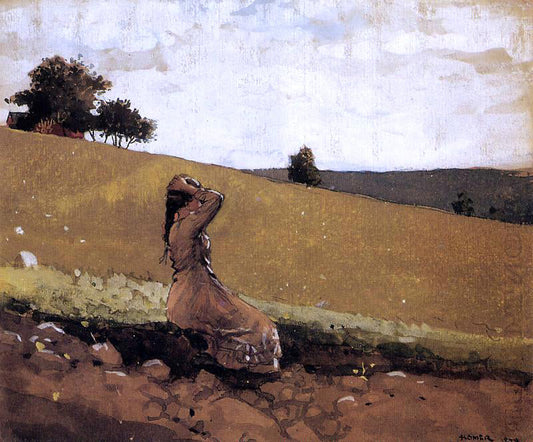  Winslow Homer The Green Hill (also known as On the Hill) - Canvas Print
