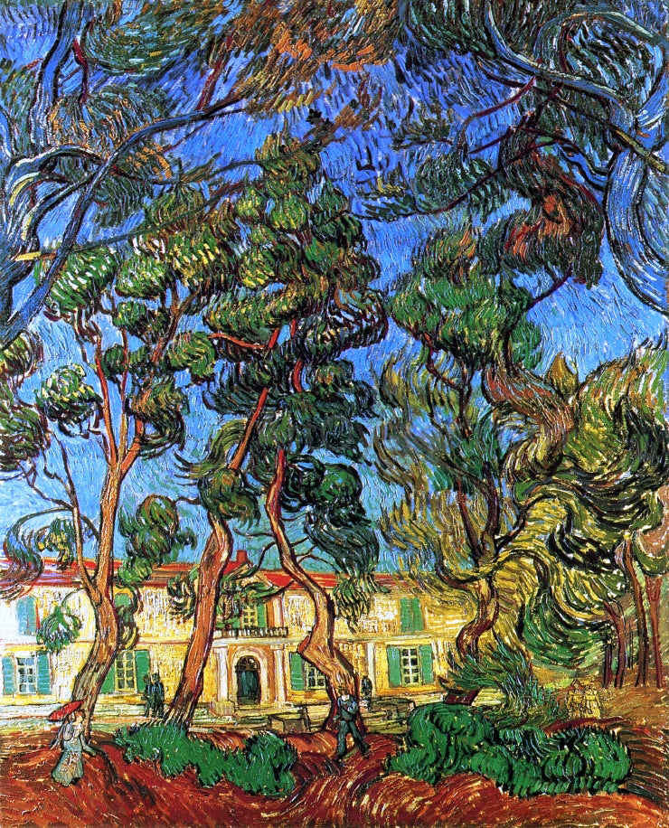  Vincent Van Gogh The Grounds of the Asylum - Canvas Print