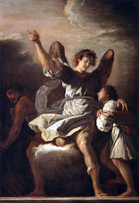  Domenico Feti The Guardian Angel Protecting a Child from the Empire of the Demon - Canvas Print