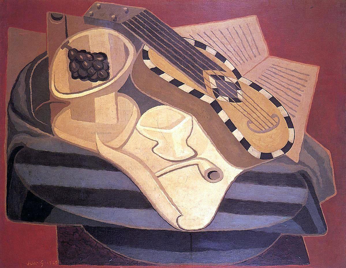  Juan Gris The Guitar with Inlay - Canvas Print