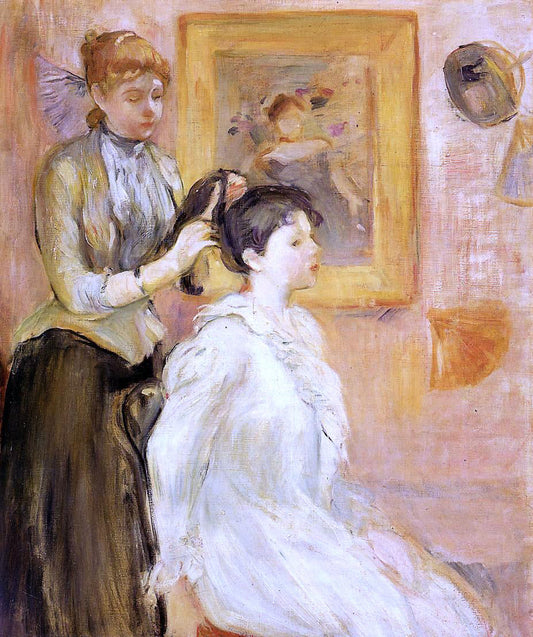  Berthe Morisot The Hairdresser - Canvas Print