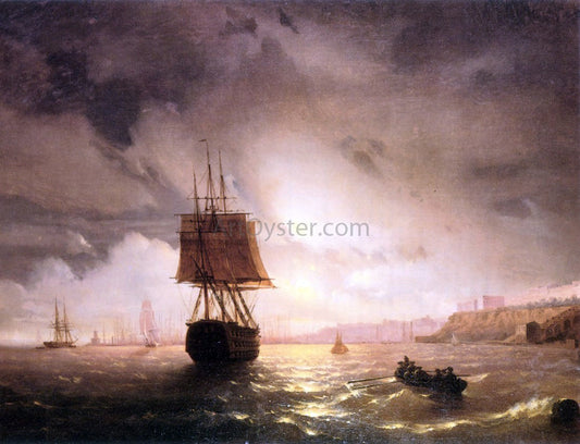  Ivan Constantinovich Aivazovsky The Harbor At Odessa On The Black Sea - Canvas Print
