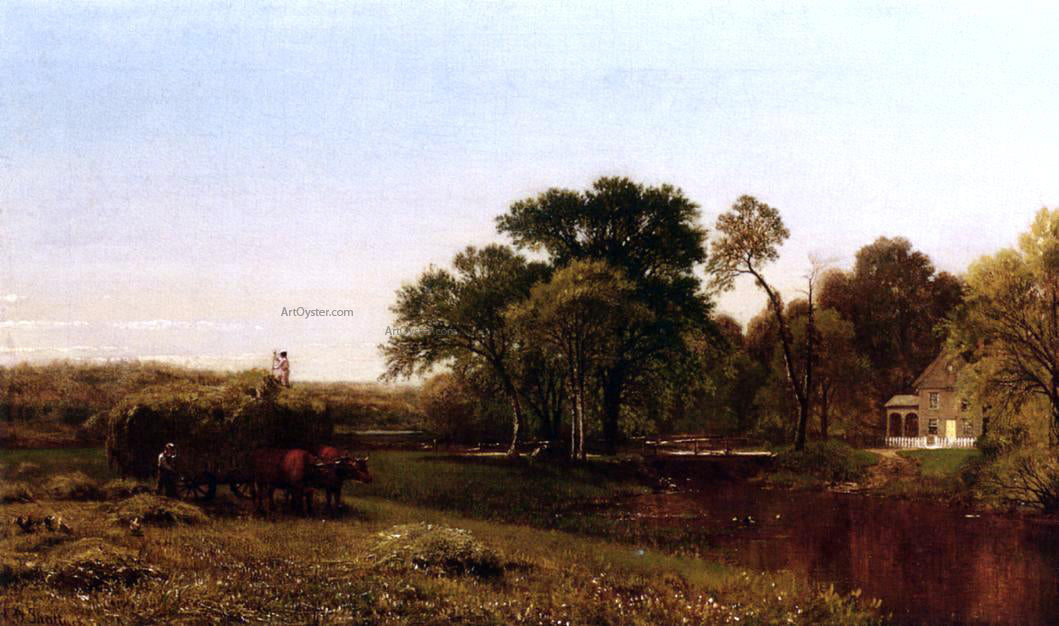  Aaron Draper Shattuck The Hay Wain, Granby, Connecticut - Canvas Print