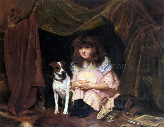  Charles Burton Barber The Hiding Place - Canvas Print