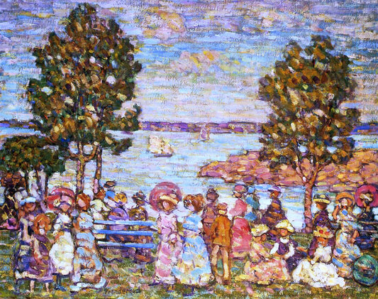  Maurice Prendergast The Holiday (also known as Figures by the Sea or Promenade by the Sea) - Canvas Print