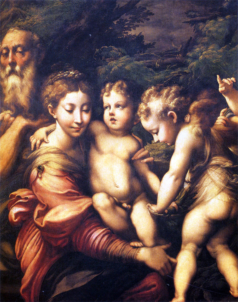  Girolamo Mazzola (Parmigianino) The Holy Family - Canvas Print